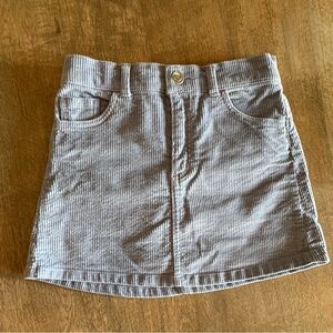 H&M Girls Light Blue Corduroy Skirt